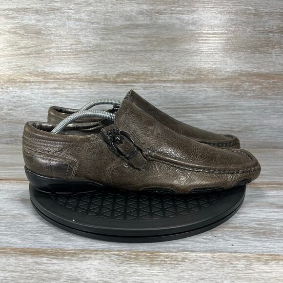 Sketchers Men’s Lounge Mark Nason Grey Leather Slip On Loafers Size 9.5 - Picture 3 of 8